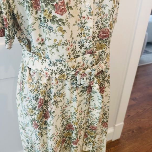 Zara Floral Maxi Dress with Matching Belt (XL) - Picture 3 of 3